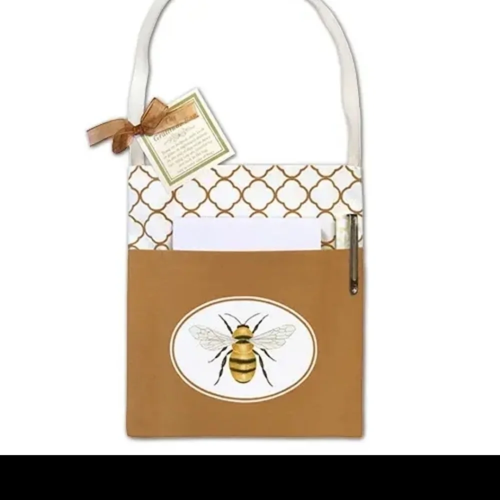 Alice's Cottage Gratitude Bag Bee Note Pad and Pen NWT